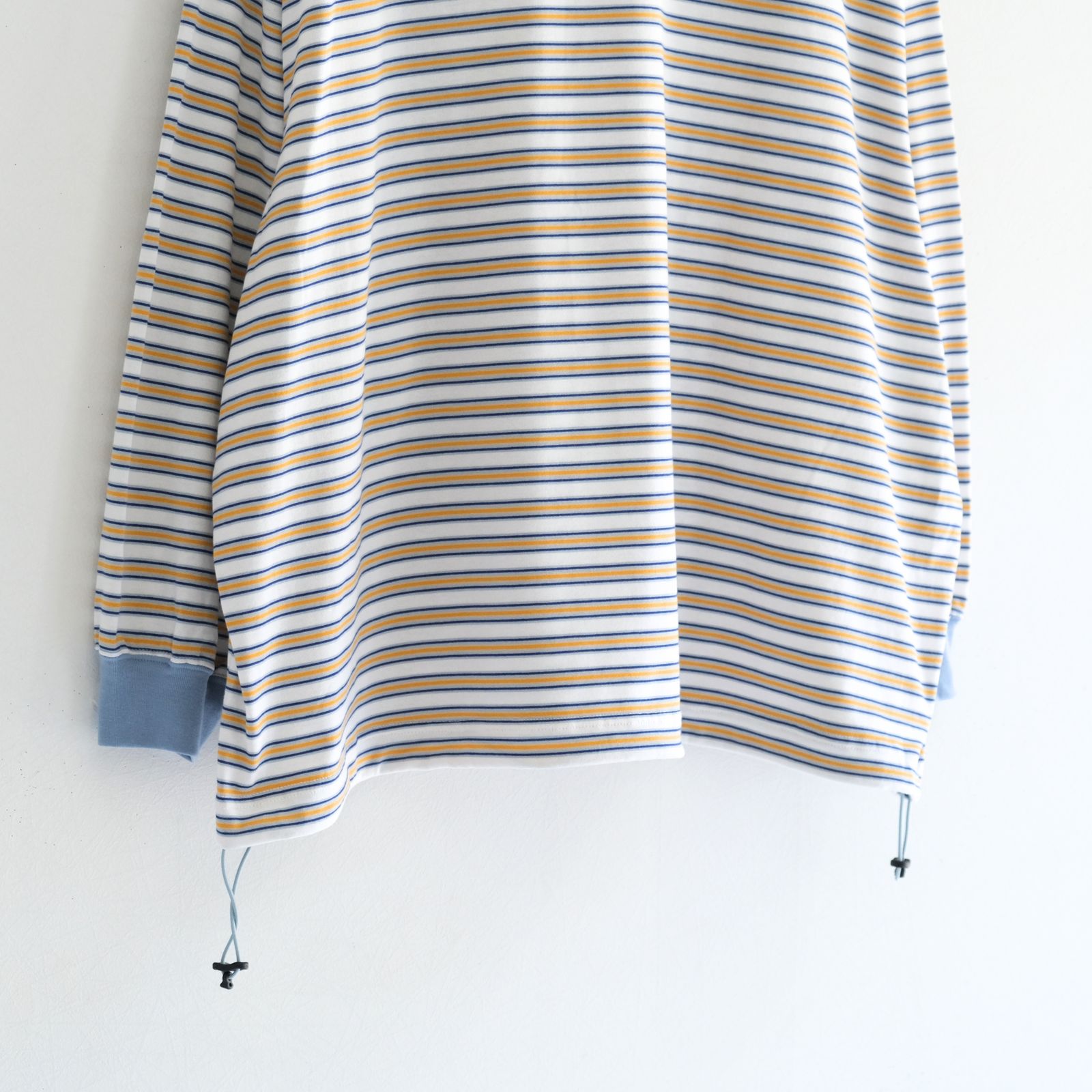 【販売開始 : 7/18 (土) 00:00~】Balloon Border Long-sleeve T-Shirt（SAX x YELLOW）