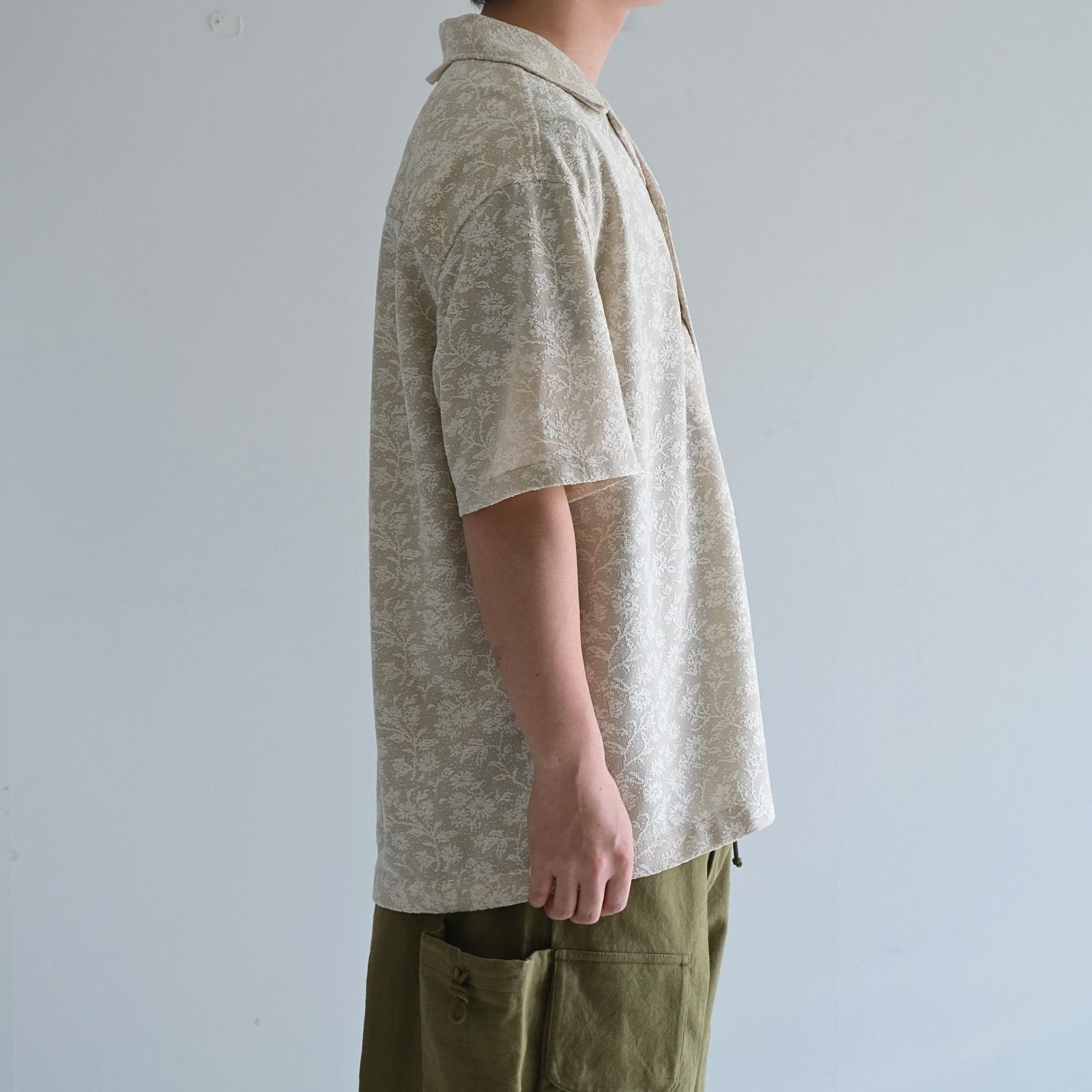 LACE CUBAN COLLAR SHIRTS / 半袖シャツ / PEARL IVORY