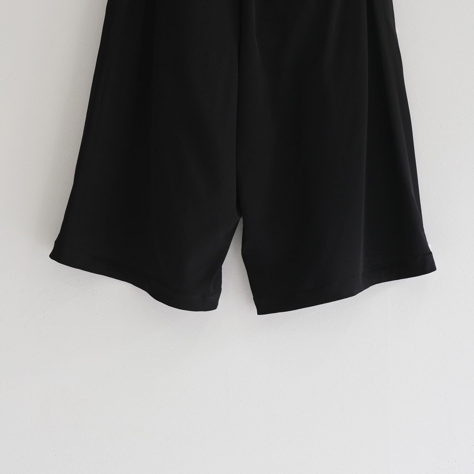 Wide Baggy Twill Short Pants / パンツ / ショーツ / バギー / Black