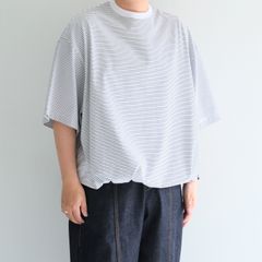 BALLOON BORDER SHORT SLEEVE T-SHIRT / Tシャツ / バルーン / ボーダー / WHITE × NAVY