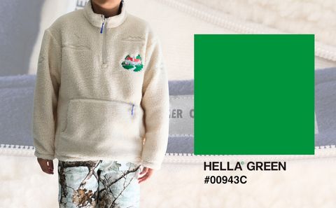 【HELLA GREEN / ヘラグリーン】デザイン性と機能性を兼ね備えたフリースプルオーバー。