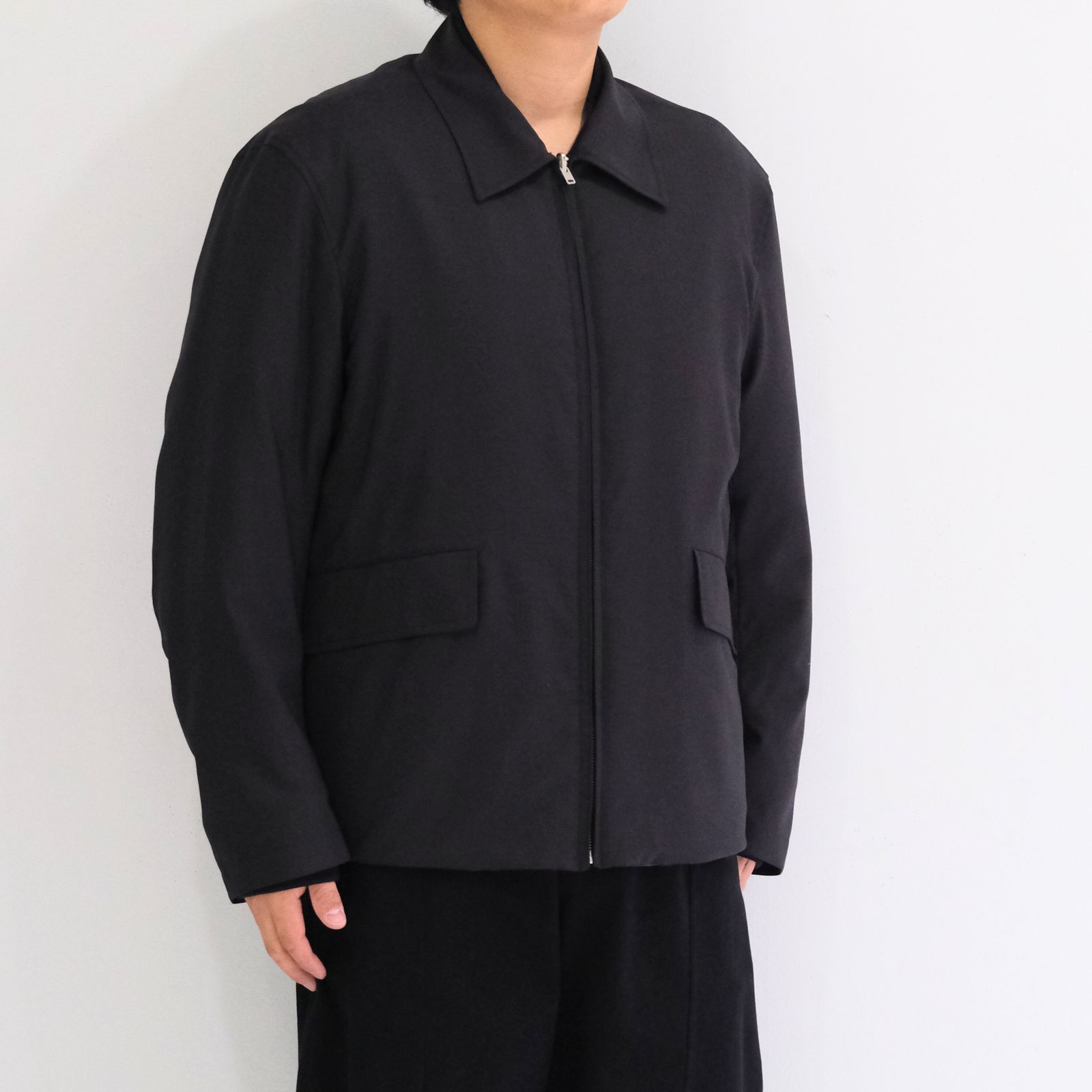 REVERSIBLE BLOUSON ‐Wool /Cotton slub Buffalo check‐ / ジャケット / ブルゾン / リバーシブル / プリマロフト / Navy・Blue