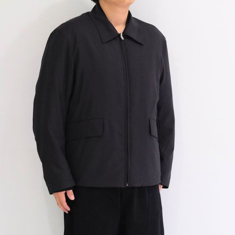 REVERSIBLE BLOUSON ‐Wool /Cotton slub Buffalo check‐ / ジャケット / ブルゾン / リバーシブル / プリマロフト / Navy・Blue