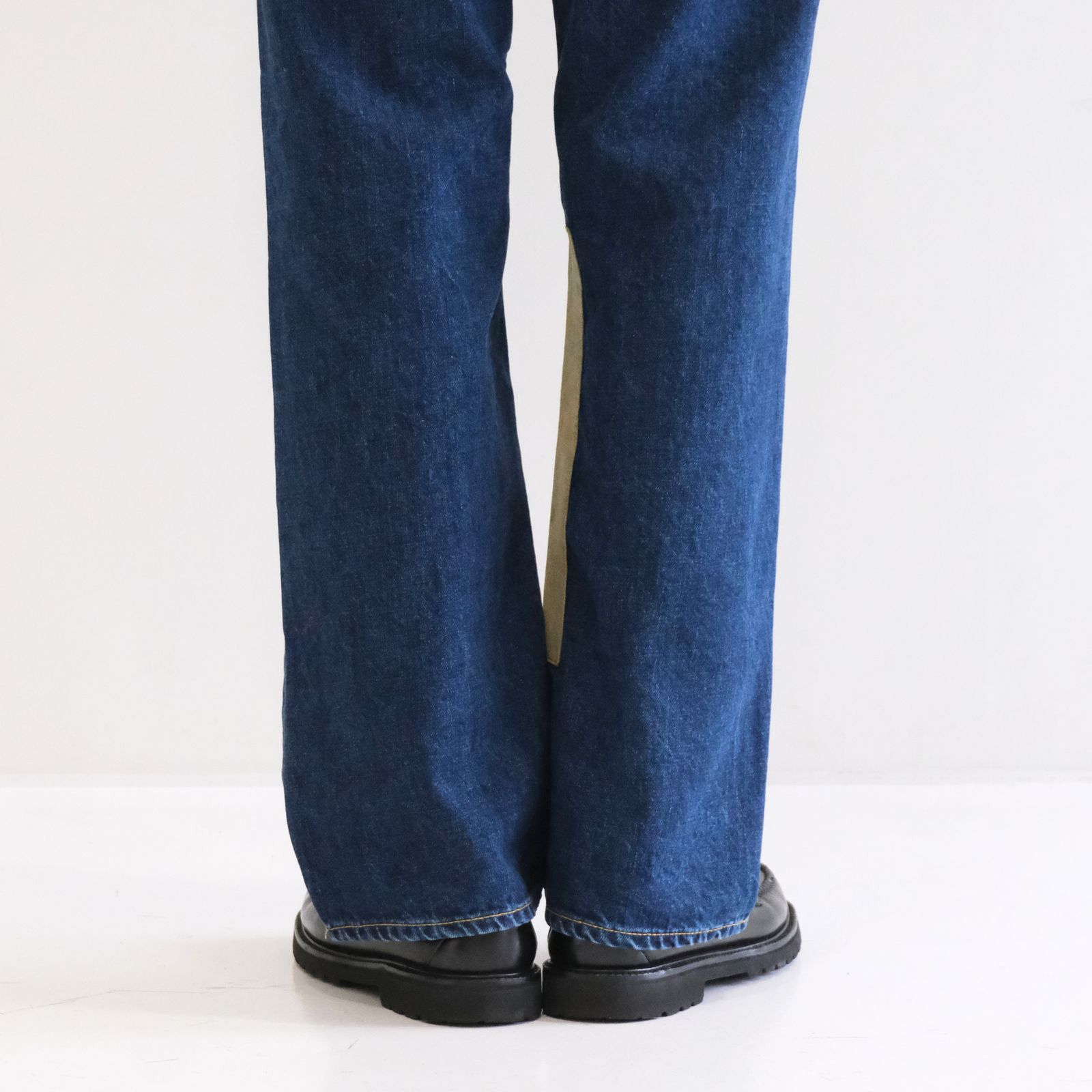 【残り1点】"JUDE II" LEATHER New Standard Straight by 12oz Denim（BLUE）