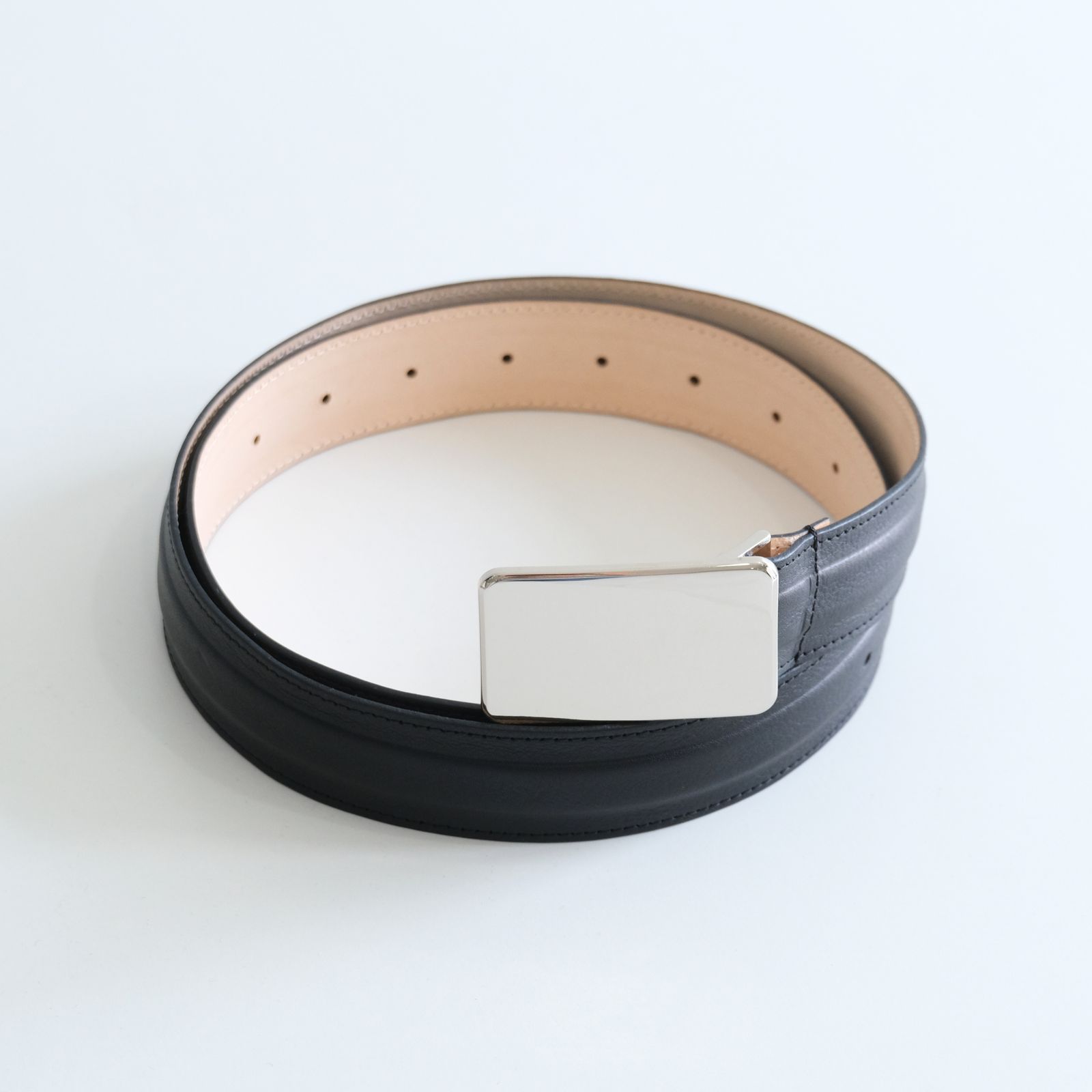 【残り1点】Leather Belt / レザー ベルト（Black）