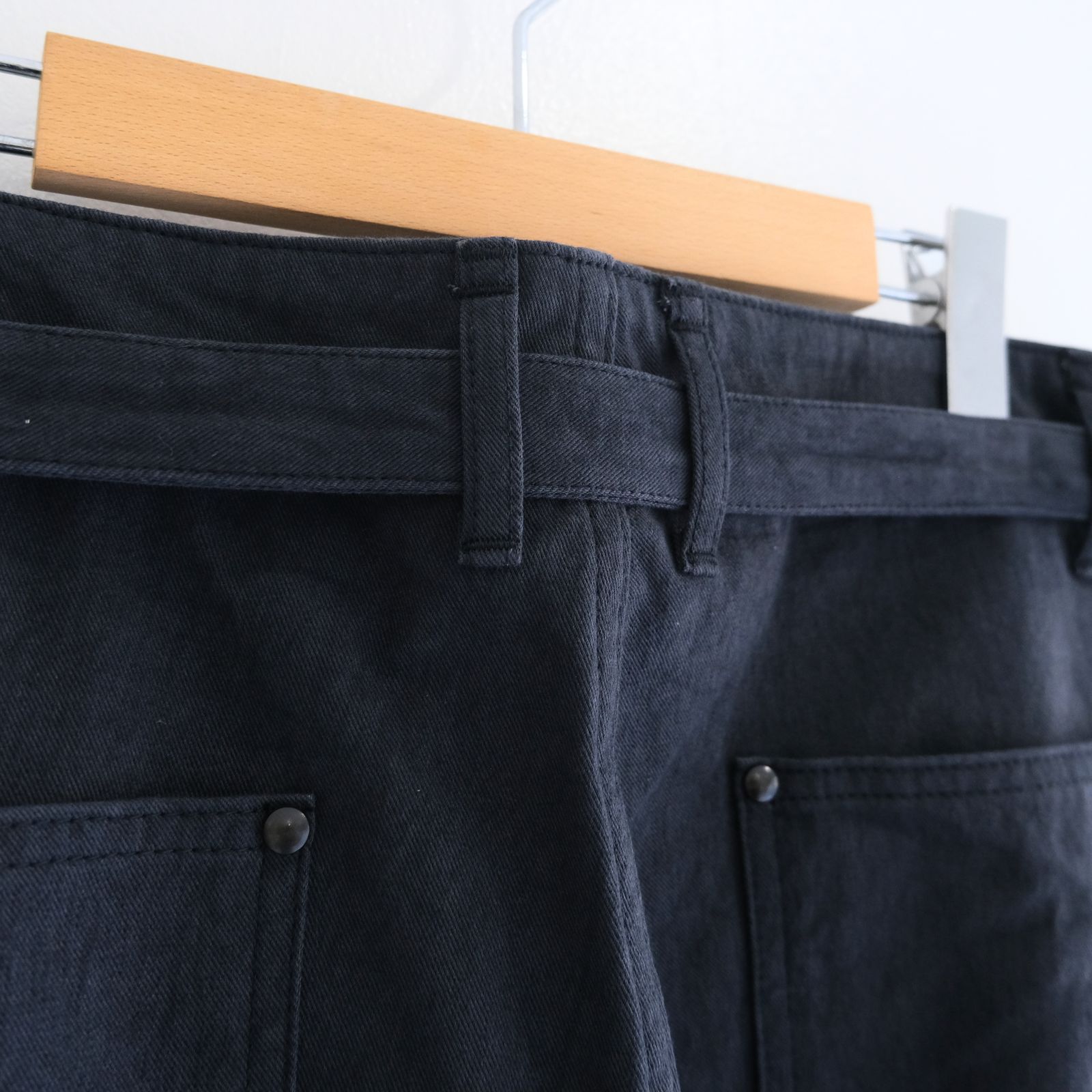 FADED CORKSCREW TWILL WORK PANTS（FADED BLACK）