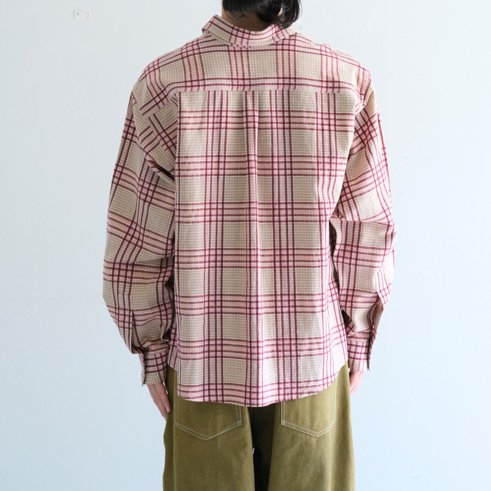 PLANE SHIRT / プレーンシャツ（FLORA CHECK HANDLOOM）