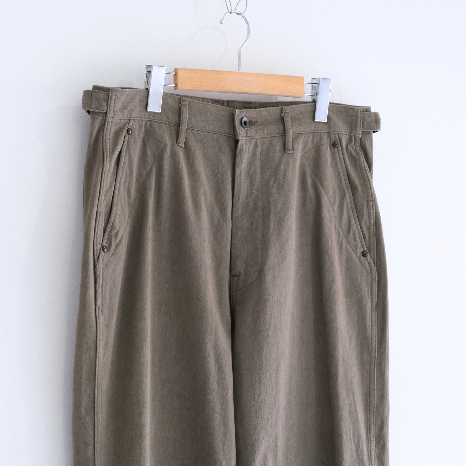 FADED CORKSCREW TWILL WORK PANTS（FADED BROWN）