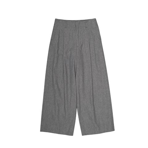 【残り1点】Tucked Wide Trousers / タクト ワイド トラウザー（Gray）
