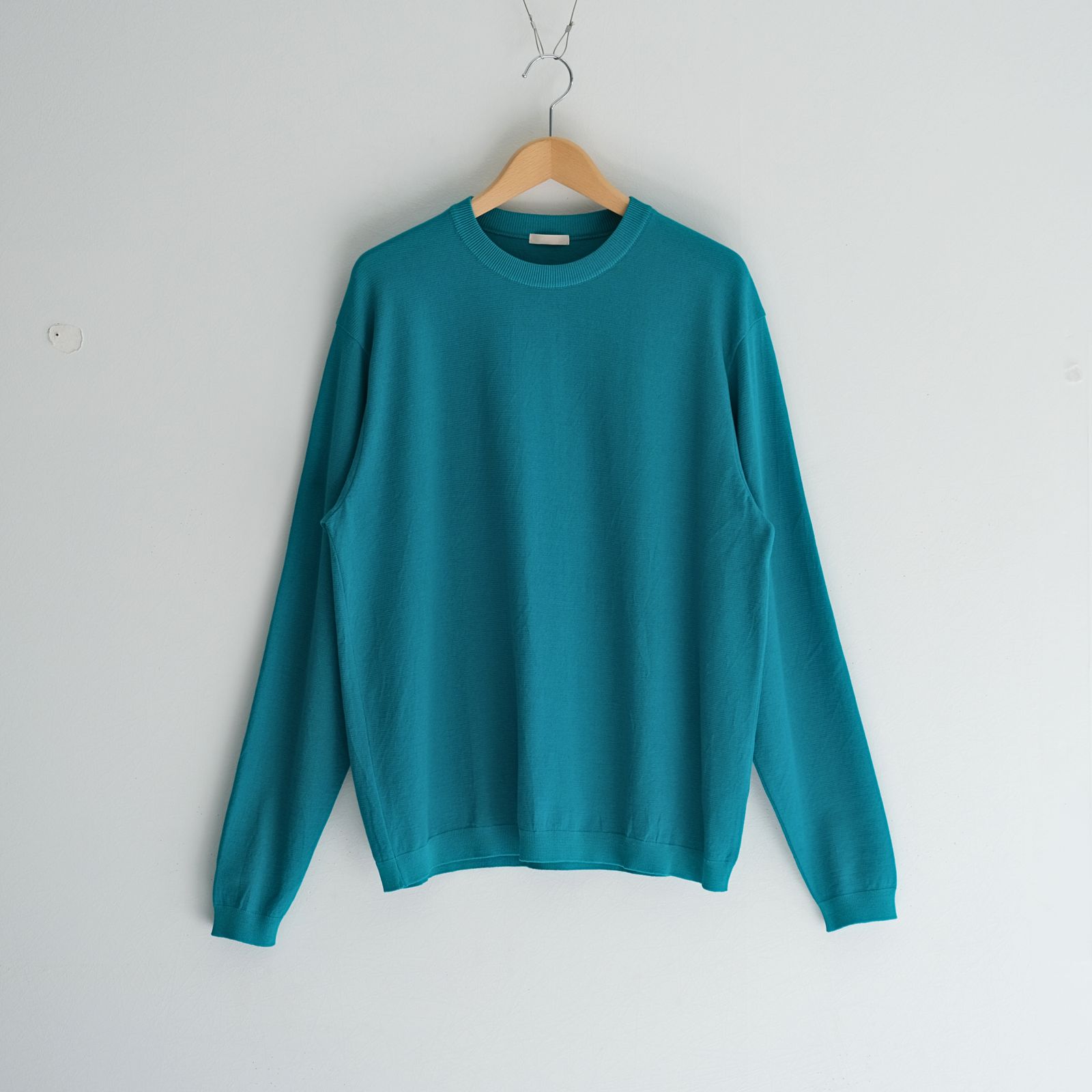 TWISTED COTTON KNIT PULLOVER / ニット / コットン / PEACOCK GREEN