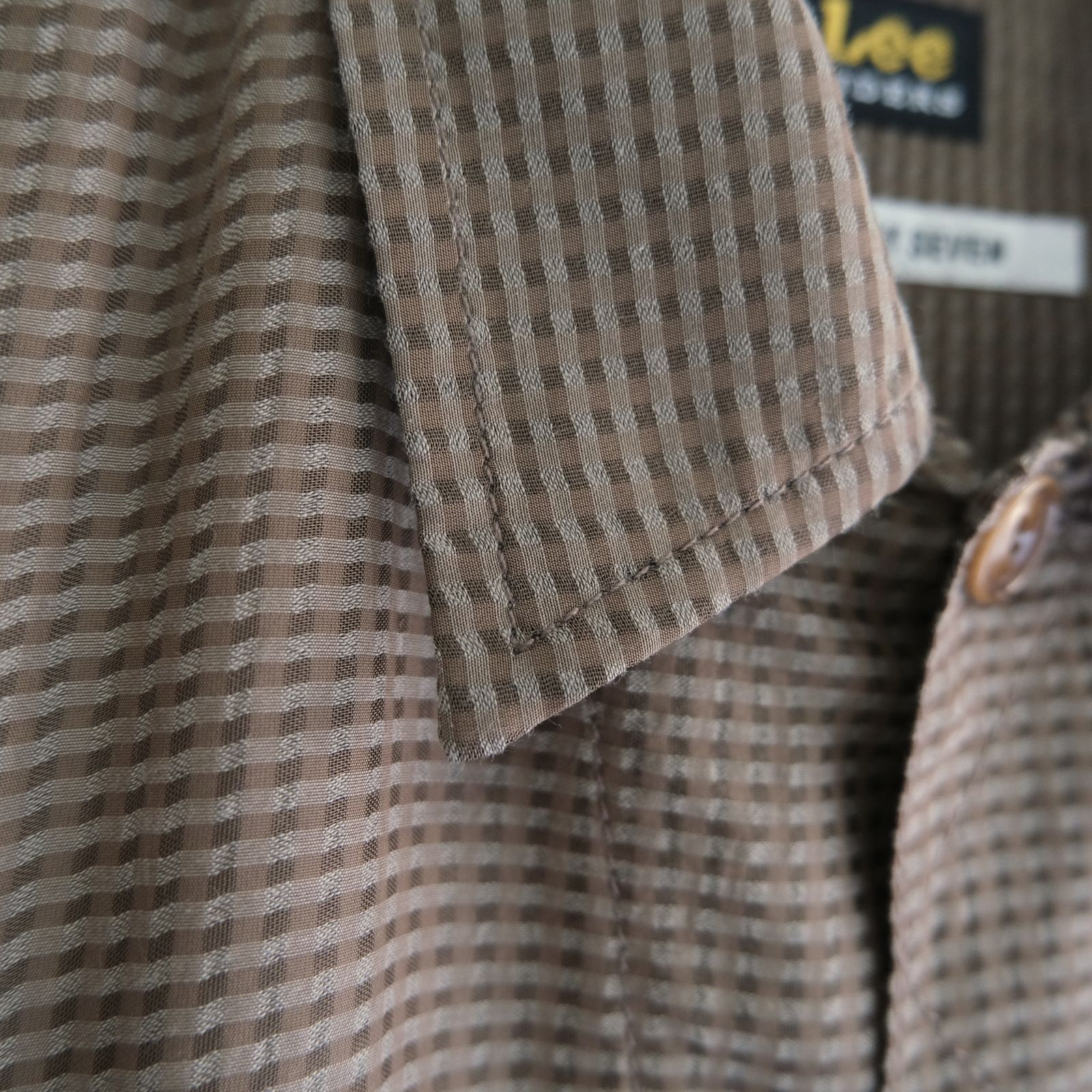 Lee / SEVEN BY SEVEN / SHEER COWBOY JACKET ‐Gingham Check Indian fabric‐ （Greige）