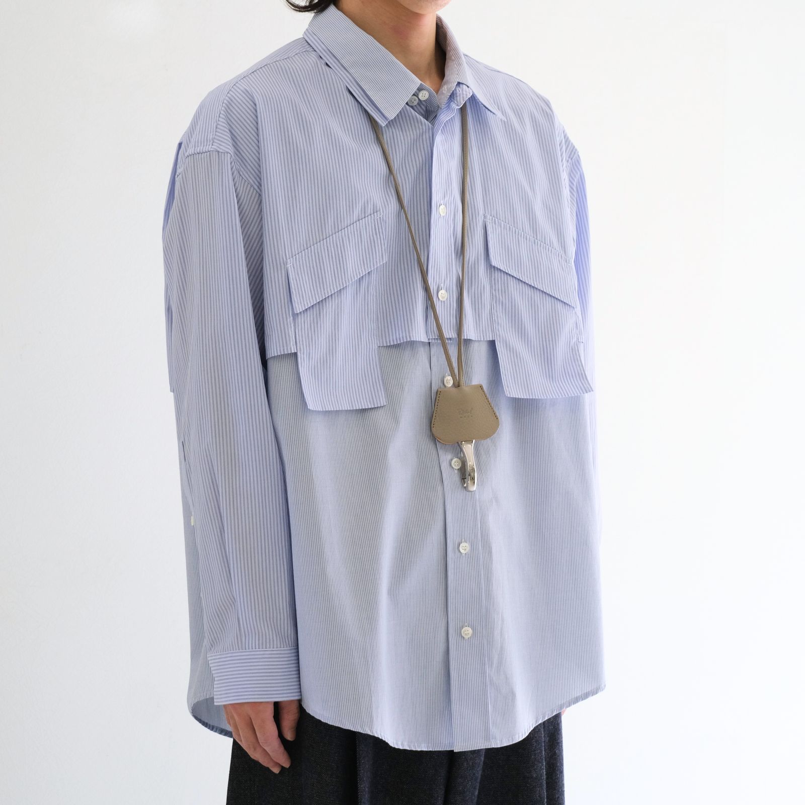 【残り1点】Leather Cord Crochet / レザー コード クロシェット（Gray）