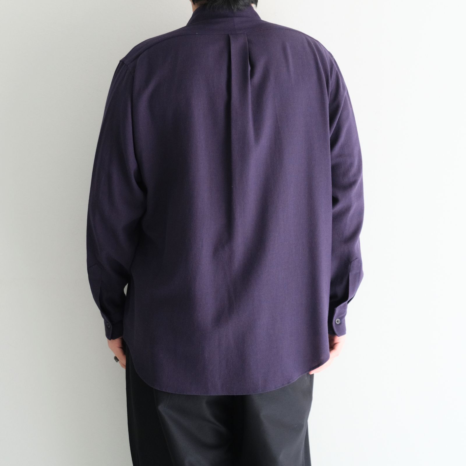 RAYON LINEN CHECK SHIRT / レーヨンリネンチェックシャツ（BLUE / BROWN）