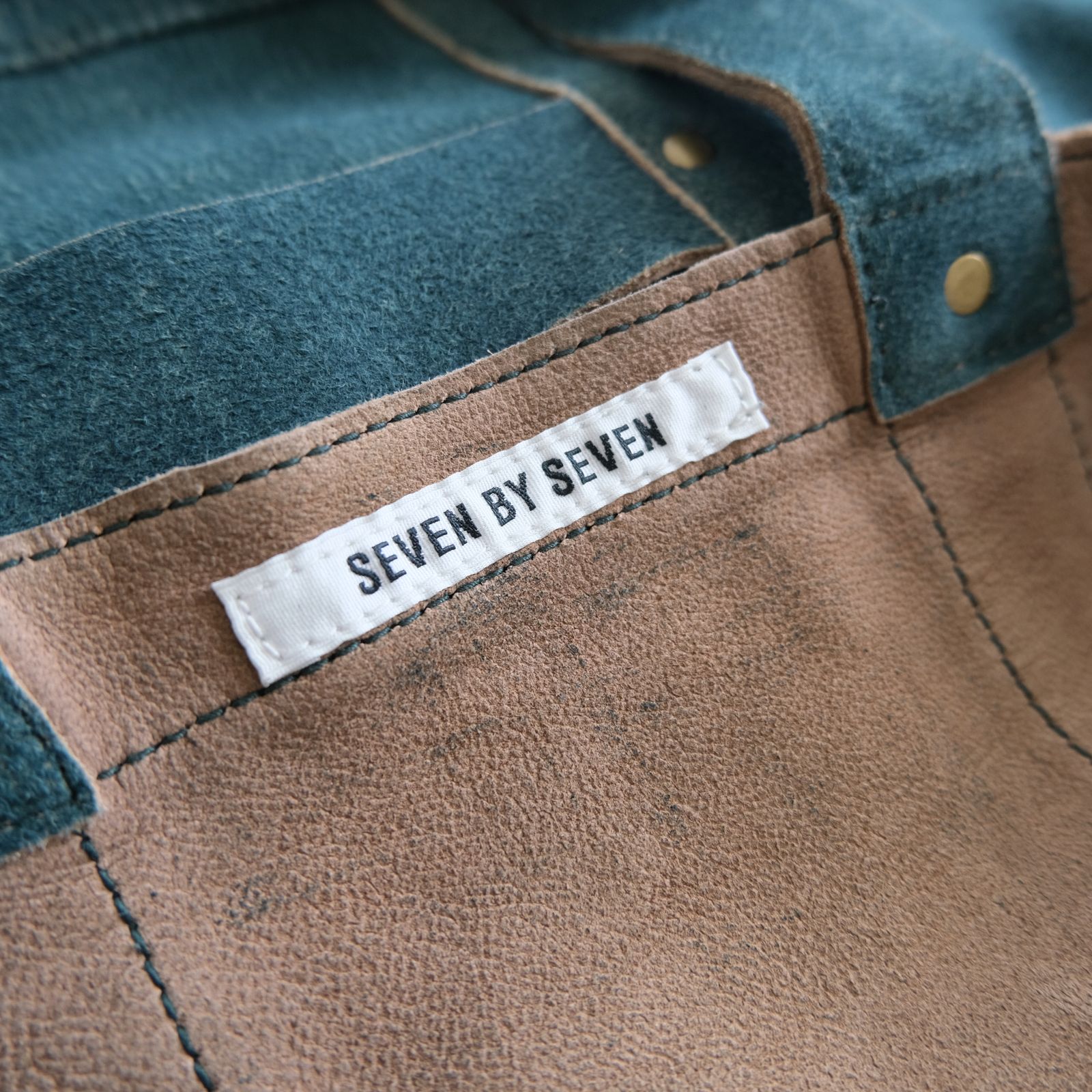 LEATHER TOTE BAG ‐Goat suede Antique finish‐ / バッグ / トートバッグ / レザー / ゴートレザー / アンティーク加工 / Green