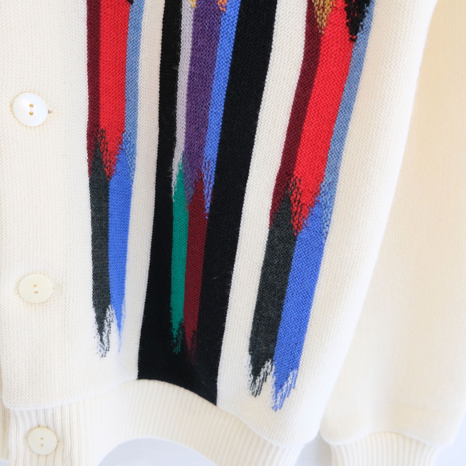 【残り1点】KNIT CARDIGAN   - Ortega Pattern -（White）