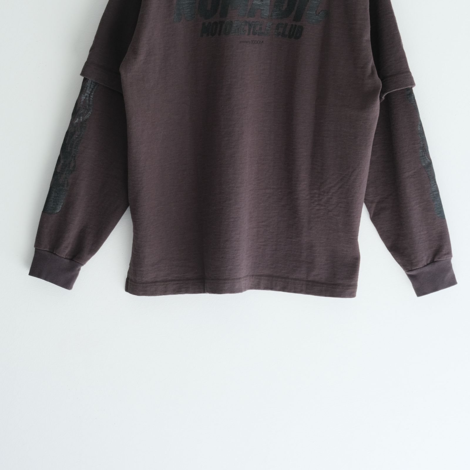 MC LAYERED LS TEE / ロングスリーブ / レイヤード / プリント / GRAPHITE