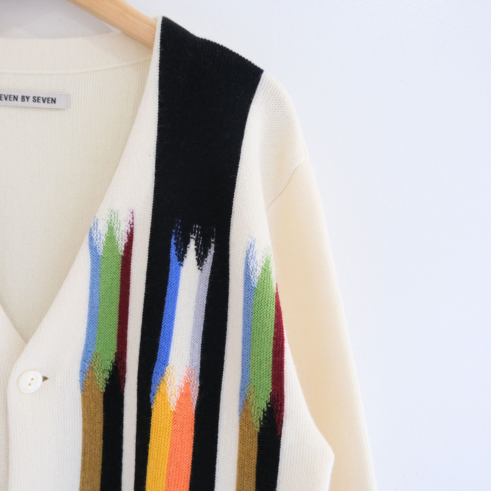 【残り1点】KNIT CARDIGAN   - Ortega Pattern -（White）