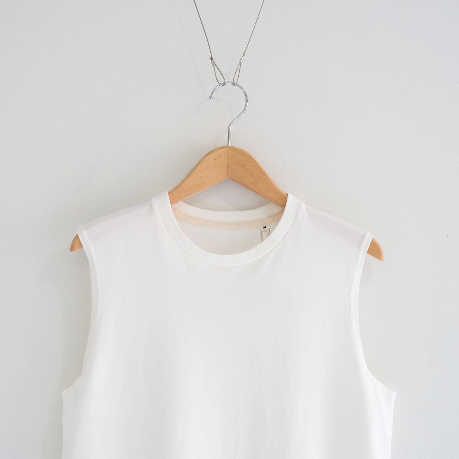 No Sleeve Top / ノースリーブ / 天然ピマコットン / WHITE