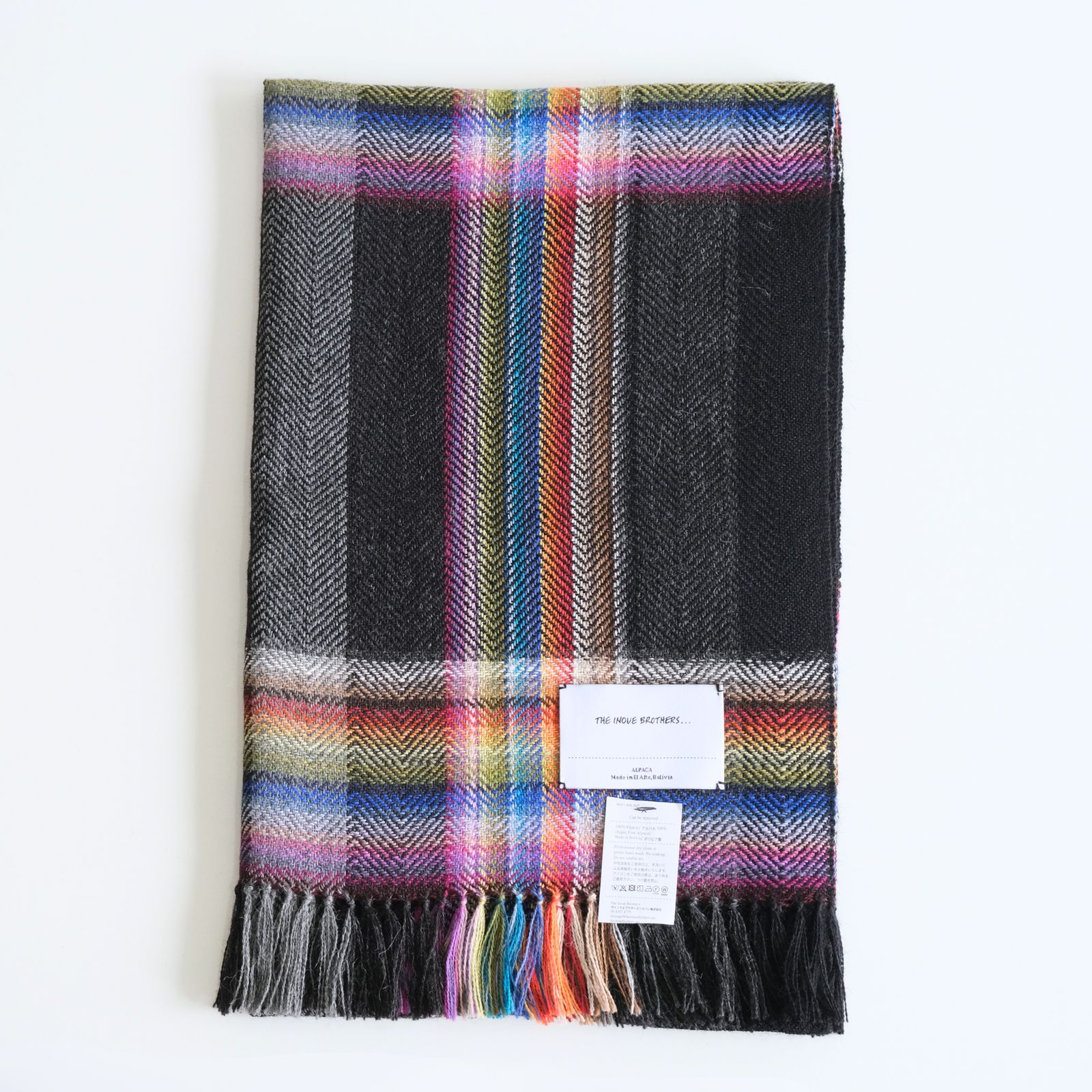 【残り1点】Multi Coloured Scarf（Black）