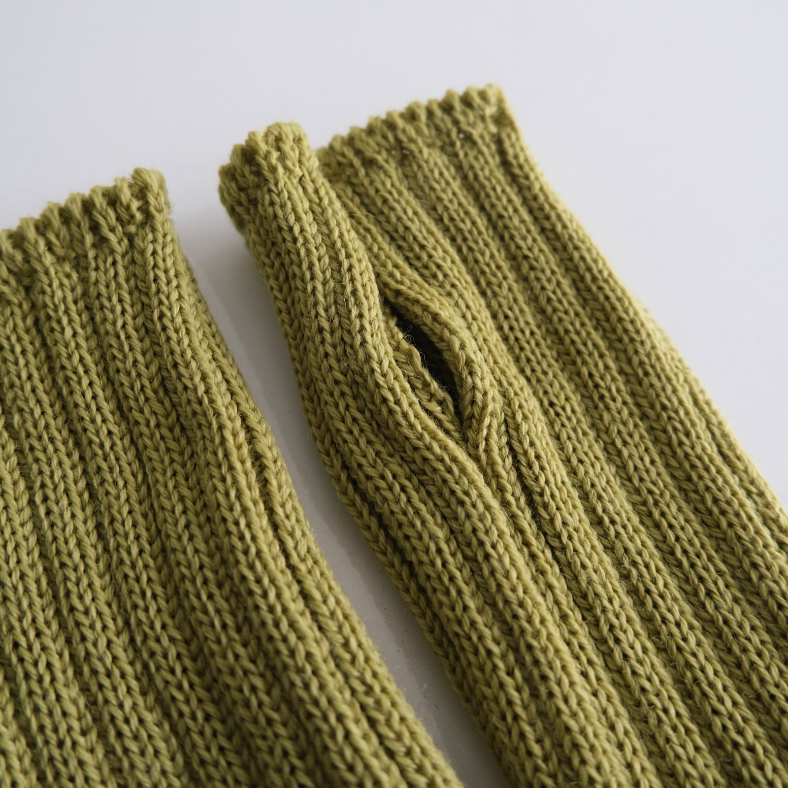 GLOVES FINGERLESS / 手袋 / フィンガーレス / PUREWOOL / PISTACHIO / ピスタチオ