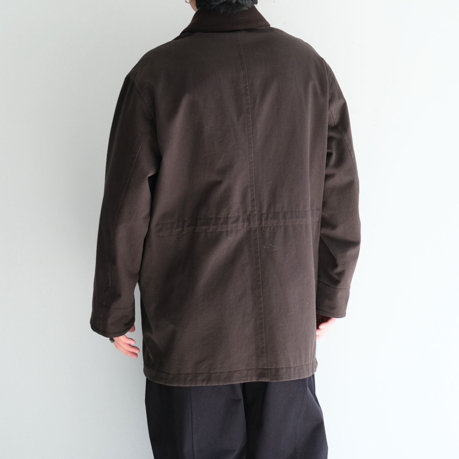 WASHED VINTAGE TWILL MIL-COAT / ウォッシュドヴィンテージツイルミルコート（DARK BROWN）