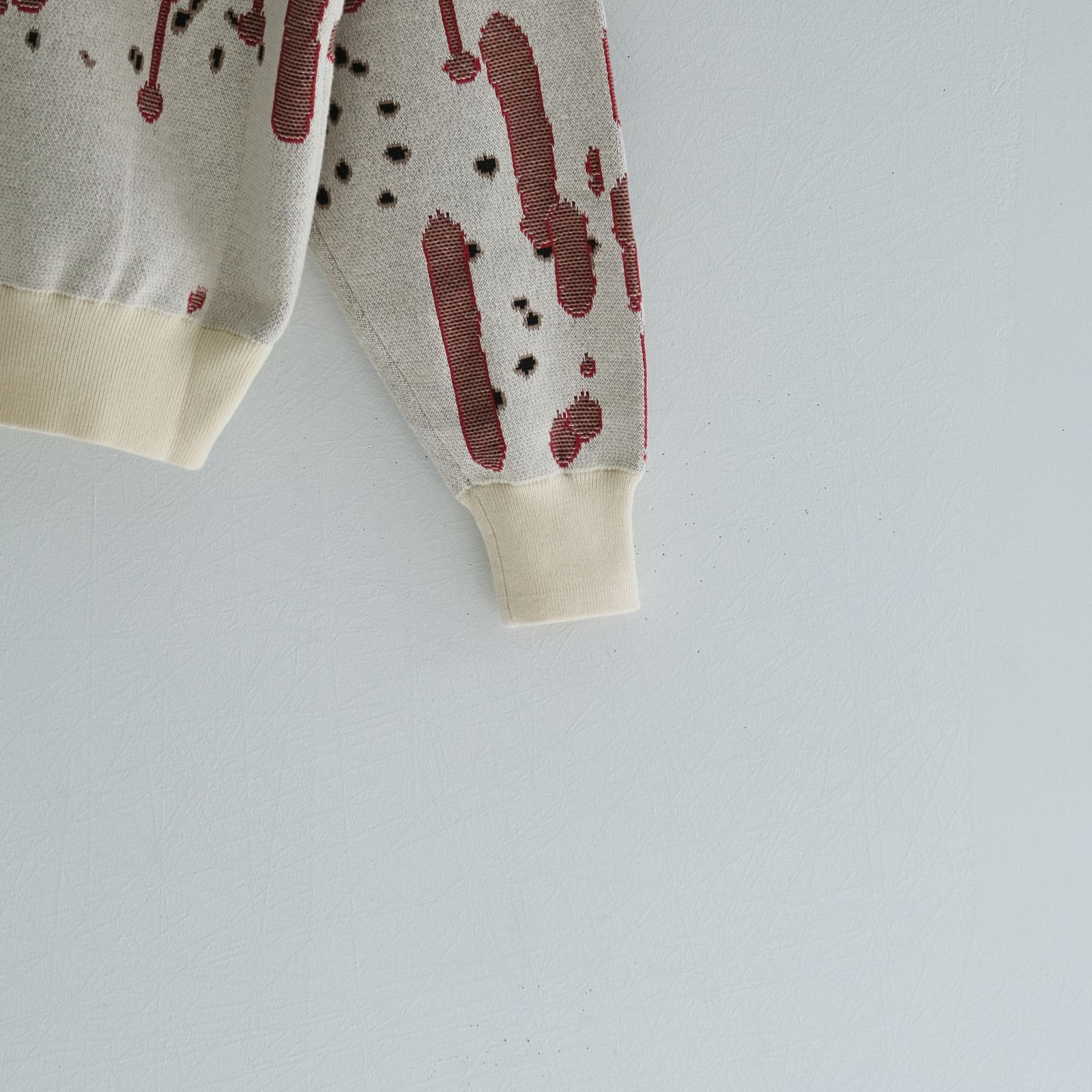 DRIP JACQUARD COTTON CREWNECK SWEATER / セーター / ジャガード織り / DULL GRAY
