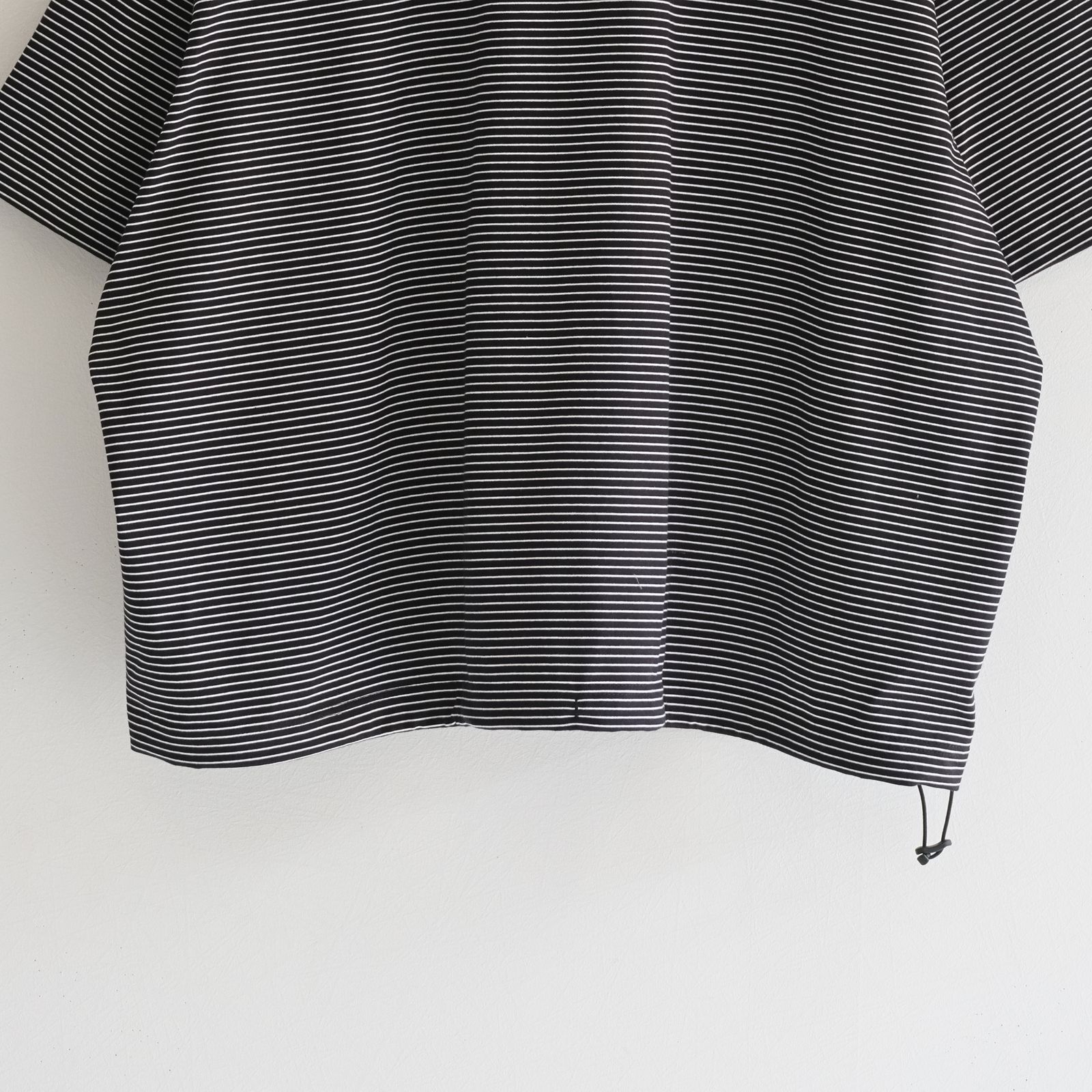 BALLOON BORDER SHORT SLEEVE T-SHIRT / Tシャツ / バルーン / ボーダー / BLACK × WHITE