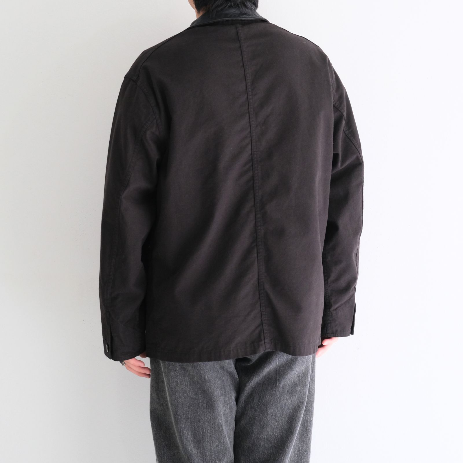 WASHED C/R/S DUCK COVERALL / ジャケット / カバーオール / BLACK
