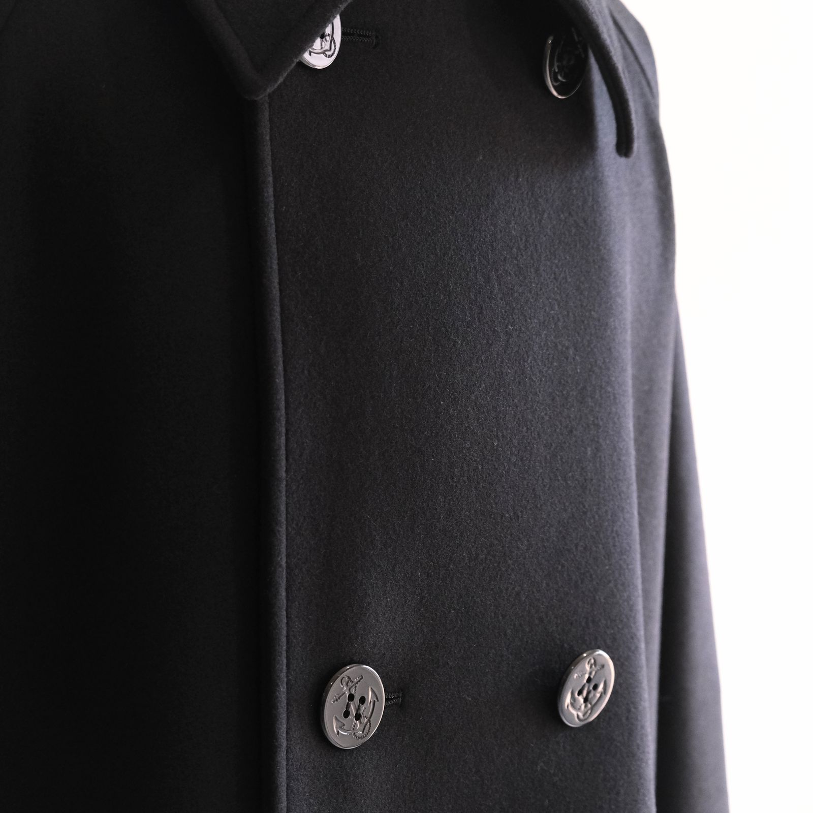 【残り1点】Wool Raglan Pea Coat（Black）