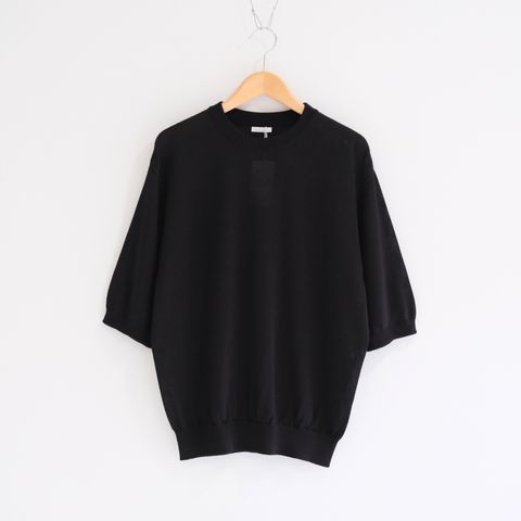Wide knit T-Shirt / ワイド ニット Tシャツ（Black）
