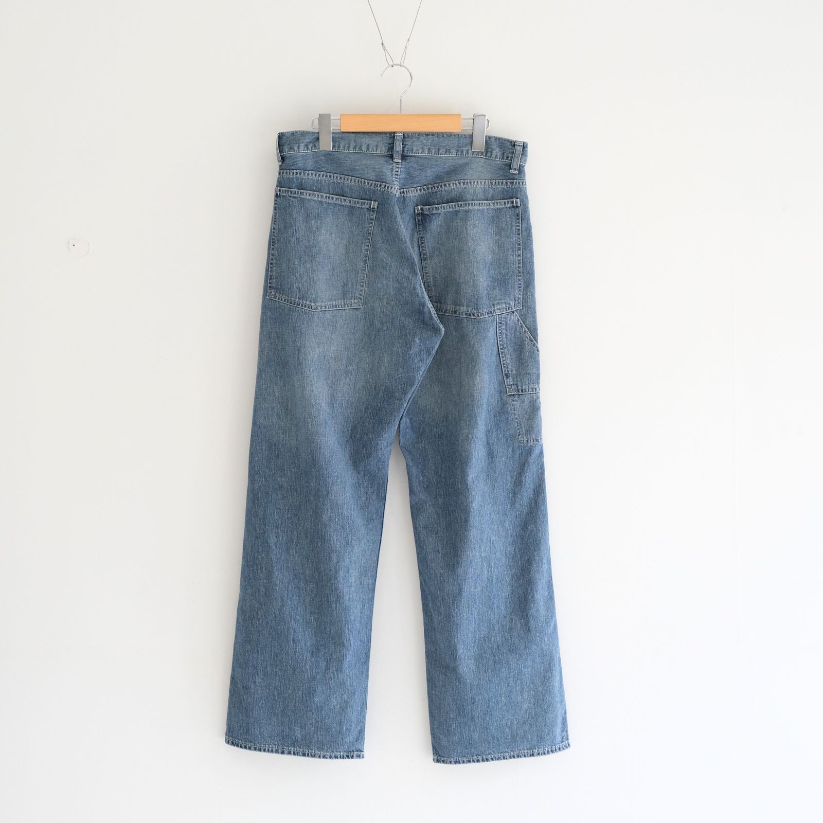 VINTAGE FADED LIGHT DENIM PAINTER PANTS / デニム / ペインターパンツ /  FADED BLUE