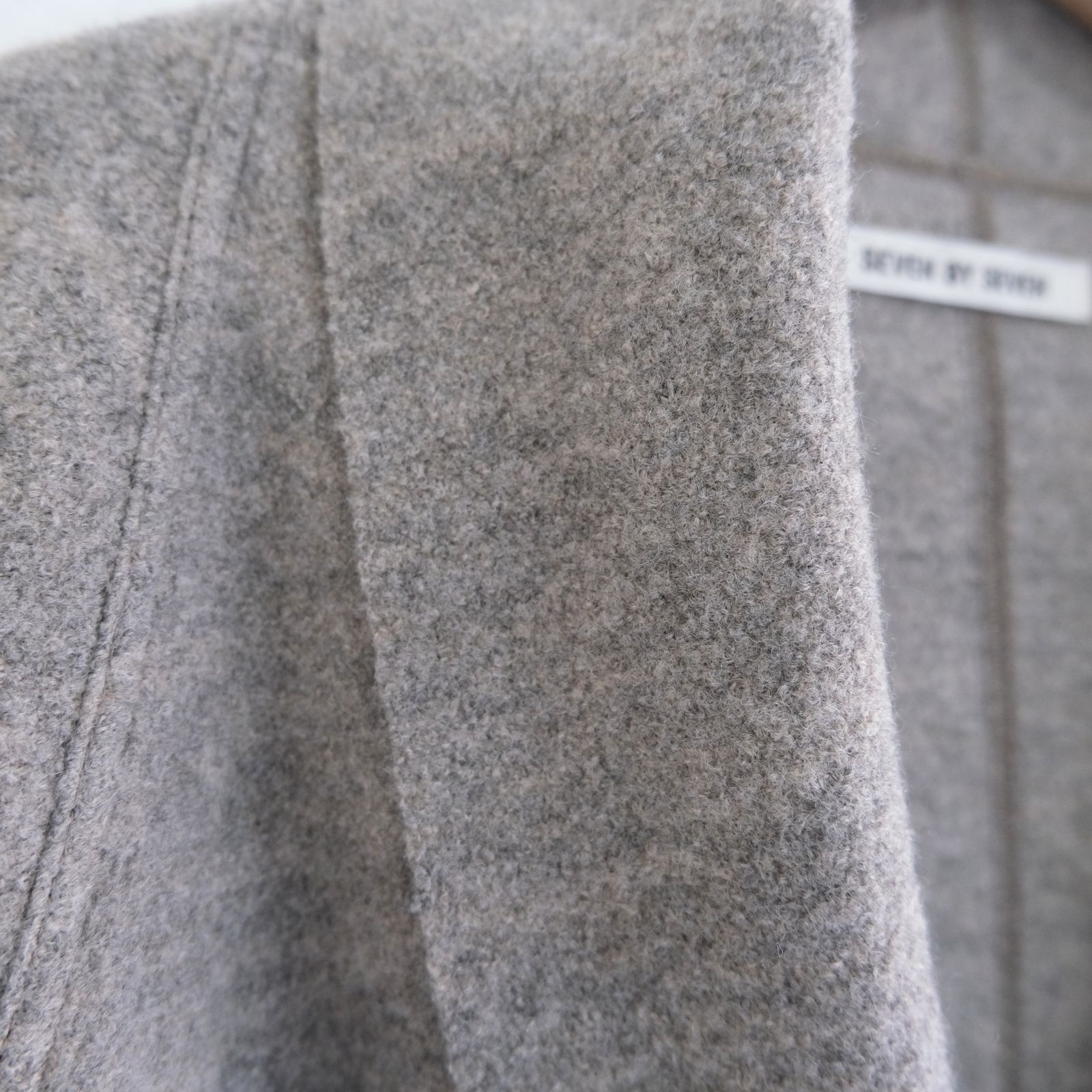 【残り1点】CARDIGAN JACKET  ‐Hard Twist Crepe Knit‐（Greige）