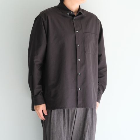 Peach back twill - Rob / シャツ / ポリエステル / ナイロン / Charcoal black