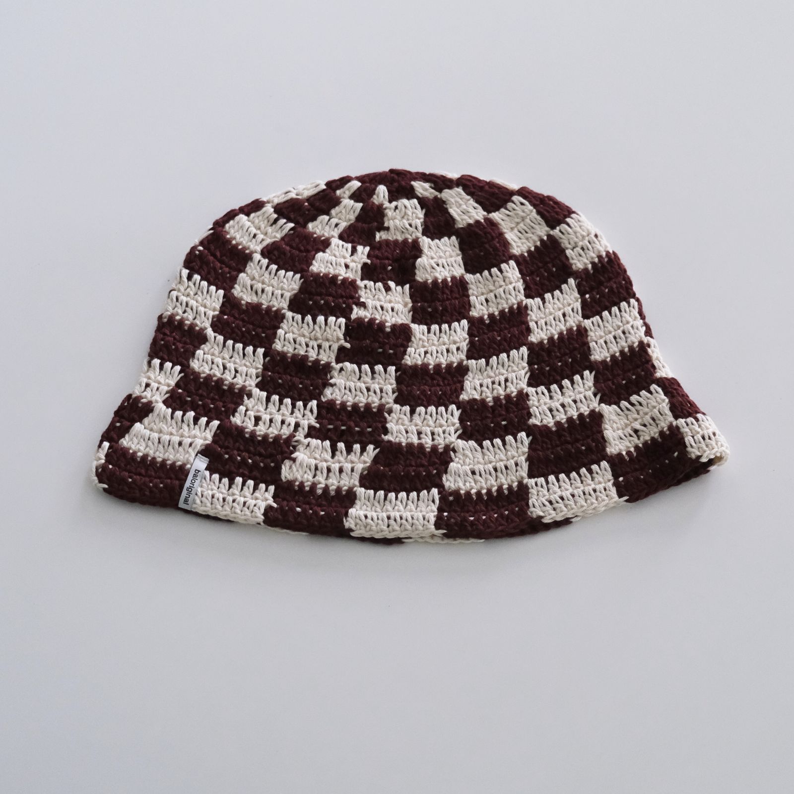 HAND KNIT BUCKET HAT / バケットハット / コットン / ニット / ブラウン