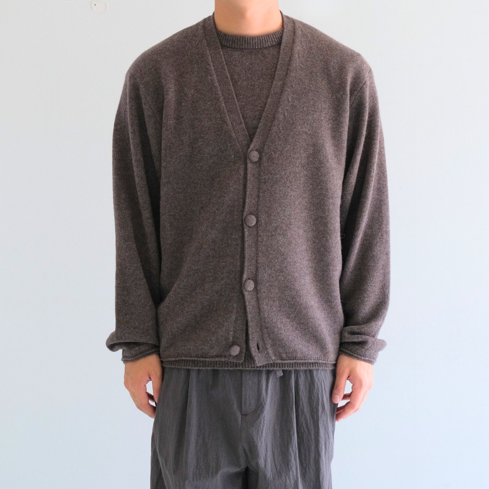 ALPACA ENSEMBLE KINT PULLOVER / ニット / アルパカ / ウール / BROWN