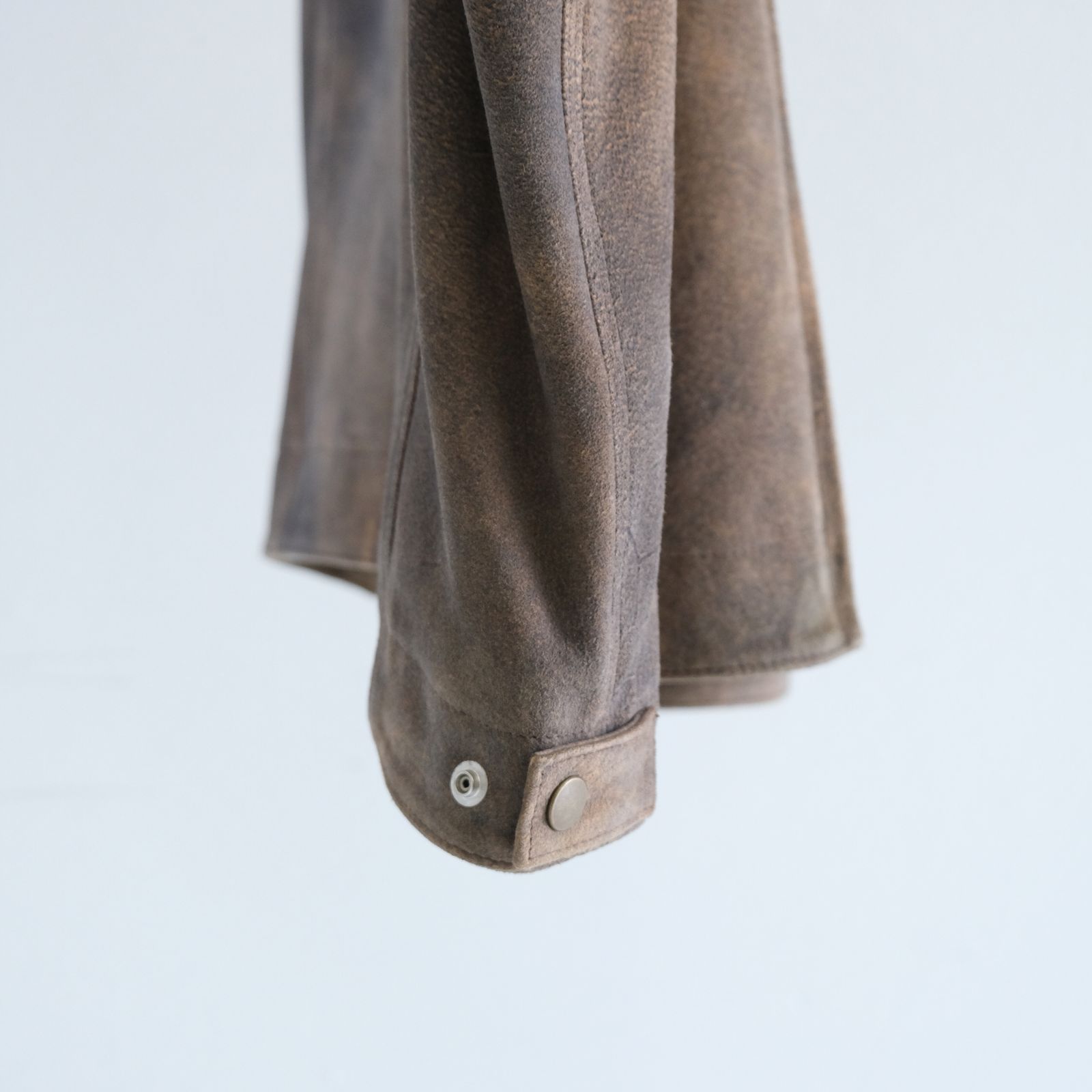 LEATHER DETROITJACKET ‐Goat suede Antique finish‐ / レザージャケット / ゴートレザー / アンティーク加工 / Beige