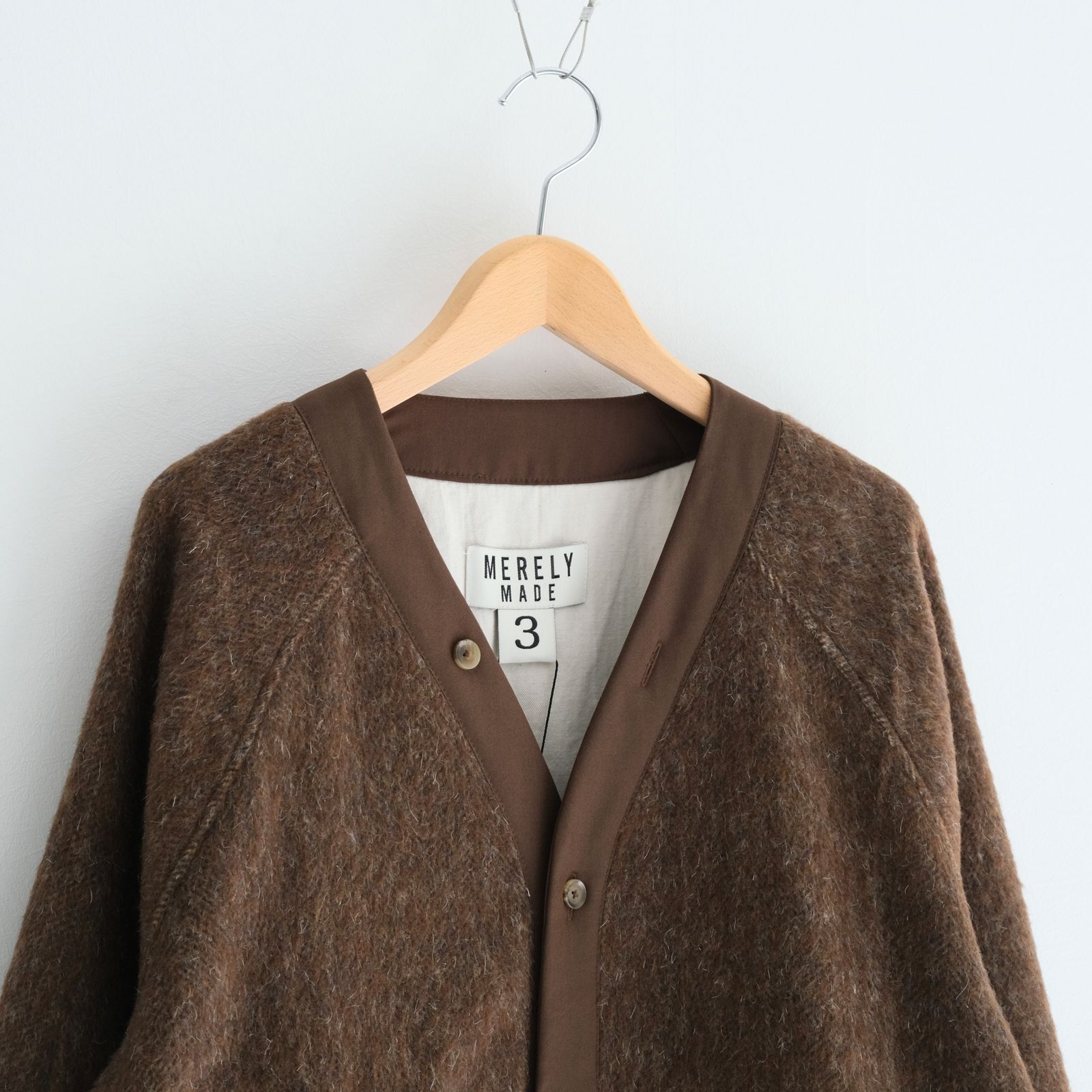 MERELY PREMIUM WOOL BLEND MELTON BERKUT CARDIGAN / カーディガン / VAN DYKE BROWN