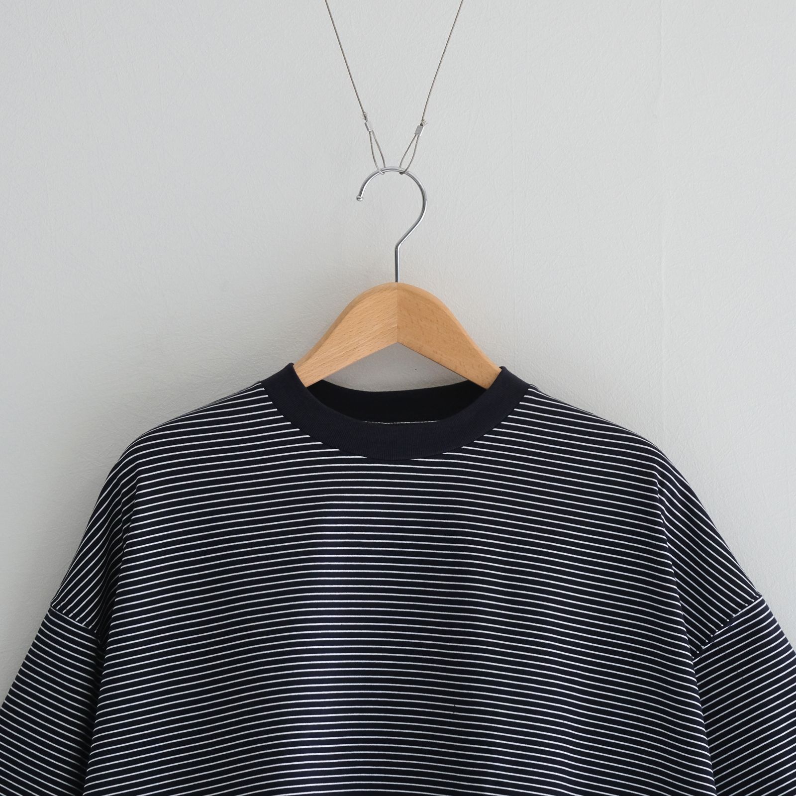 BALLOON BORDER SHORT SLEEVE T-SHIRT / Tシャツ / バルーン / ボーダー / NAVY × WHITE