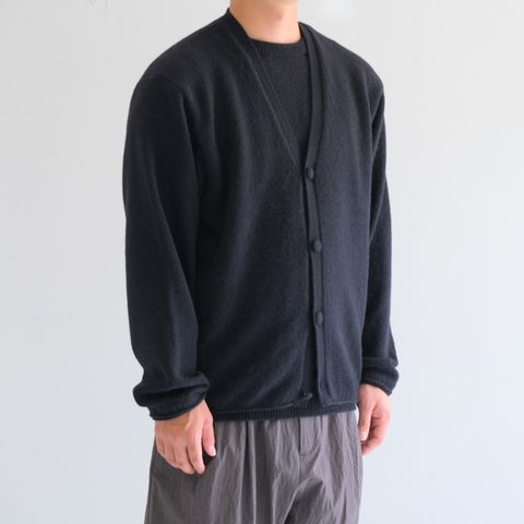 ALPACA ENSEMBLE KINT PULLOVER / ニット / アルパカ / ウール / BLACK