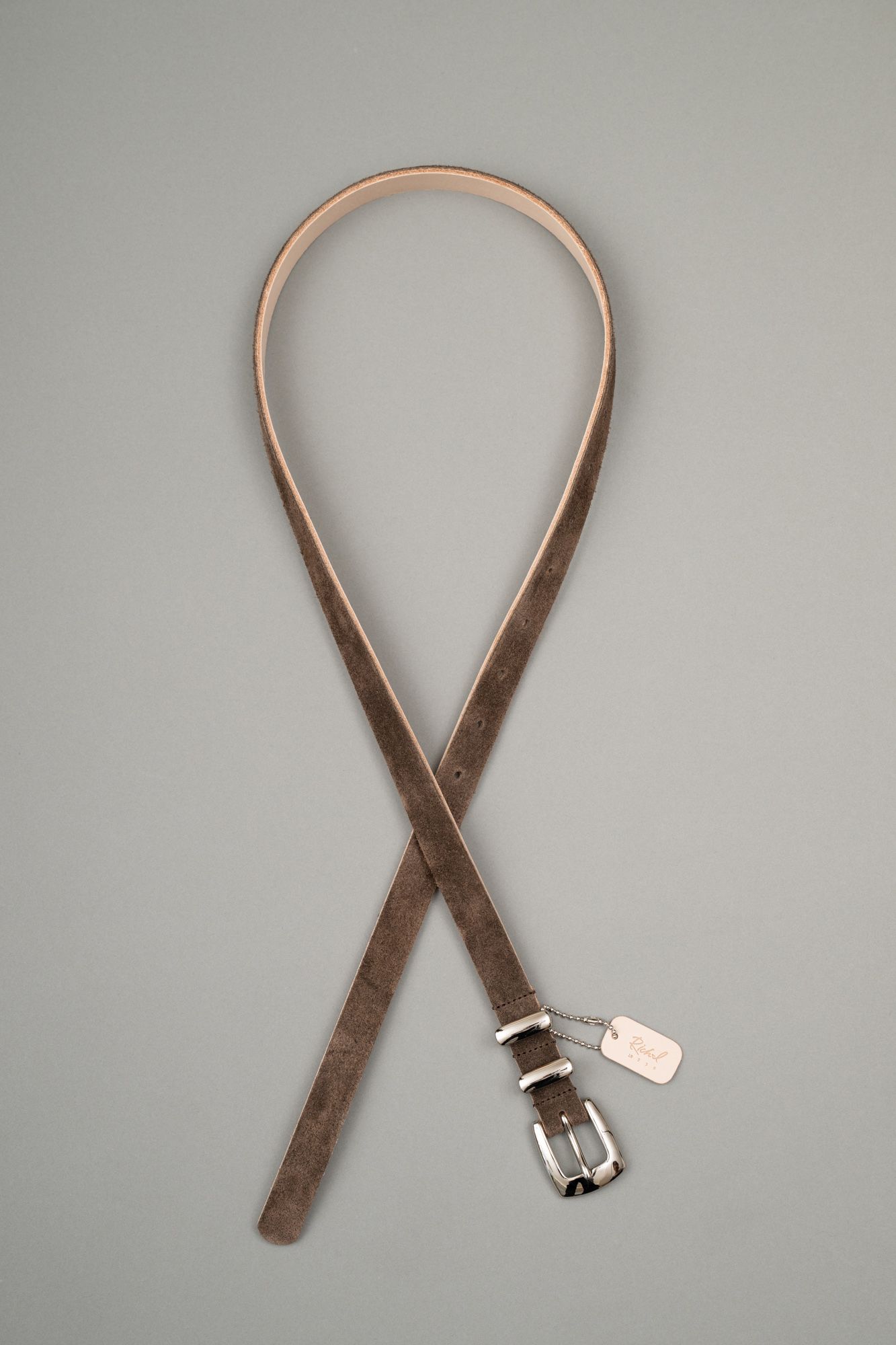 W Loop Leather Belt（Brown）