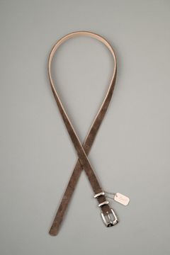 W Loop Leather Belt（Brown）