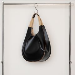【入荷時期：2026年2月-3月頃】S. CircleI Leather Handle Bag Small / バッグ / Black