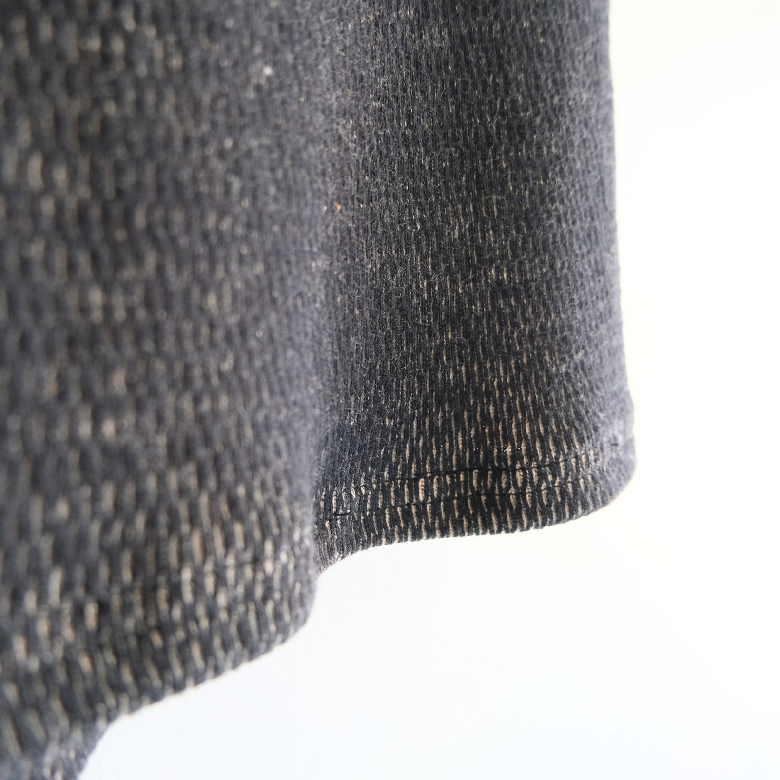 THERMAL SHORT PANTS - Mixed “UNSTAINED” yarn - / ショーツ / パンツ / BLACK