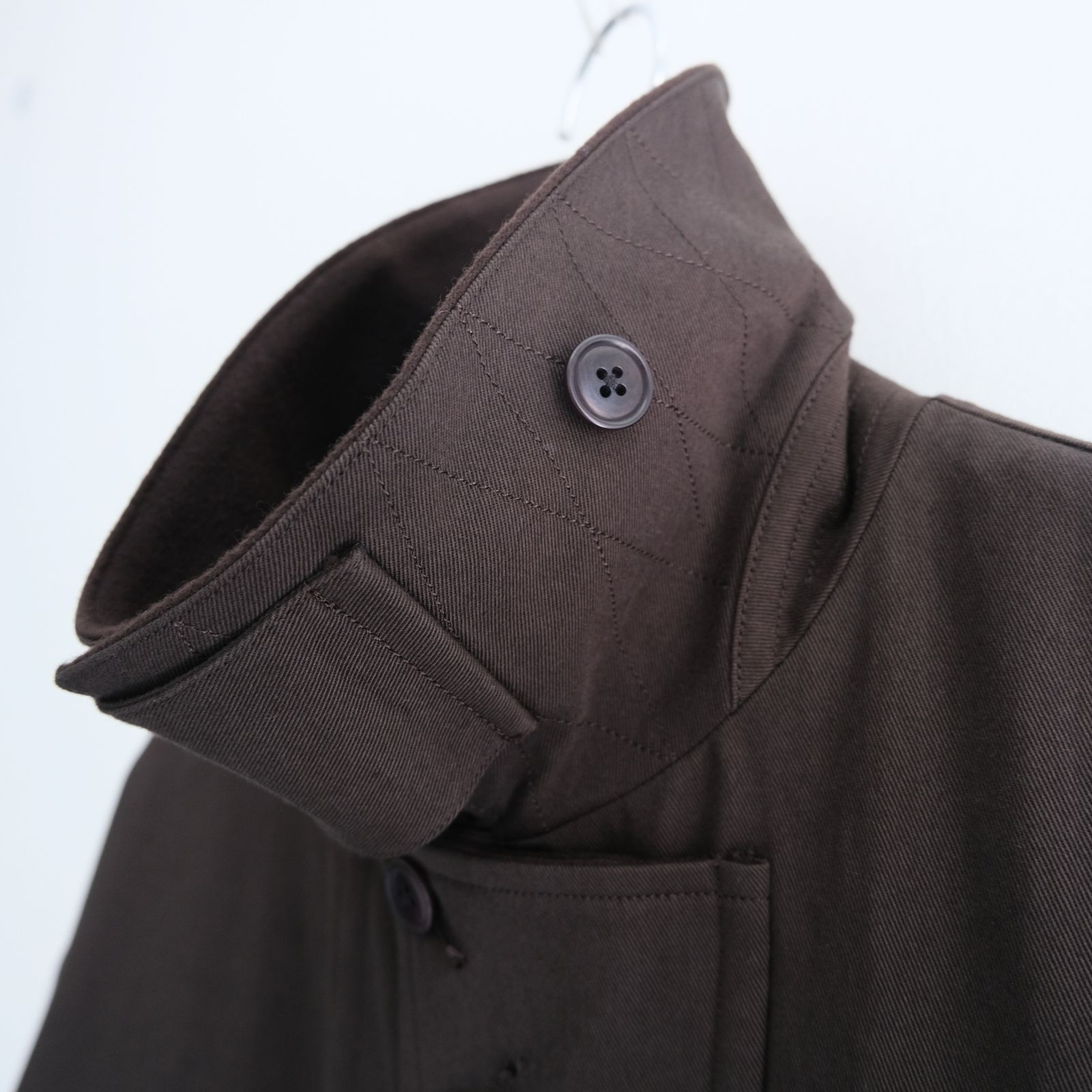 WASHED VINTAGE TWILL MIL-COAT / ジャケット / DARK BROWN