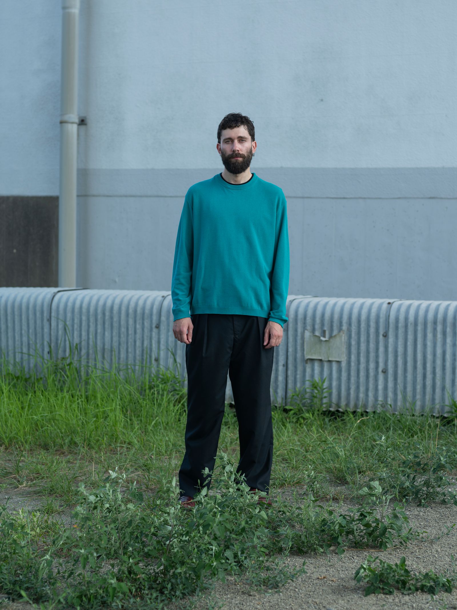 TWISTED COTTON KNIT PULLOVER / ニット / コットン / PEACOCK GREEN