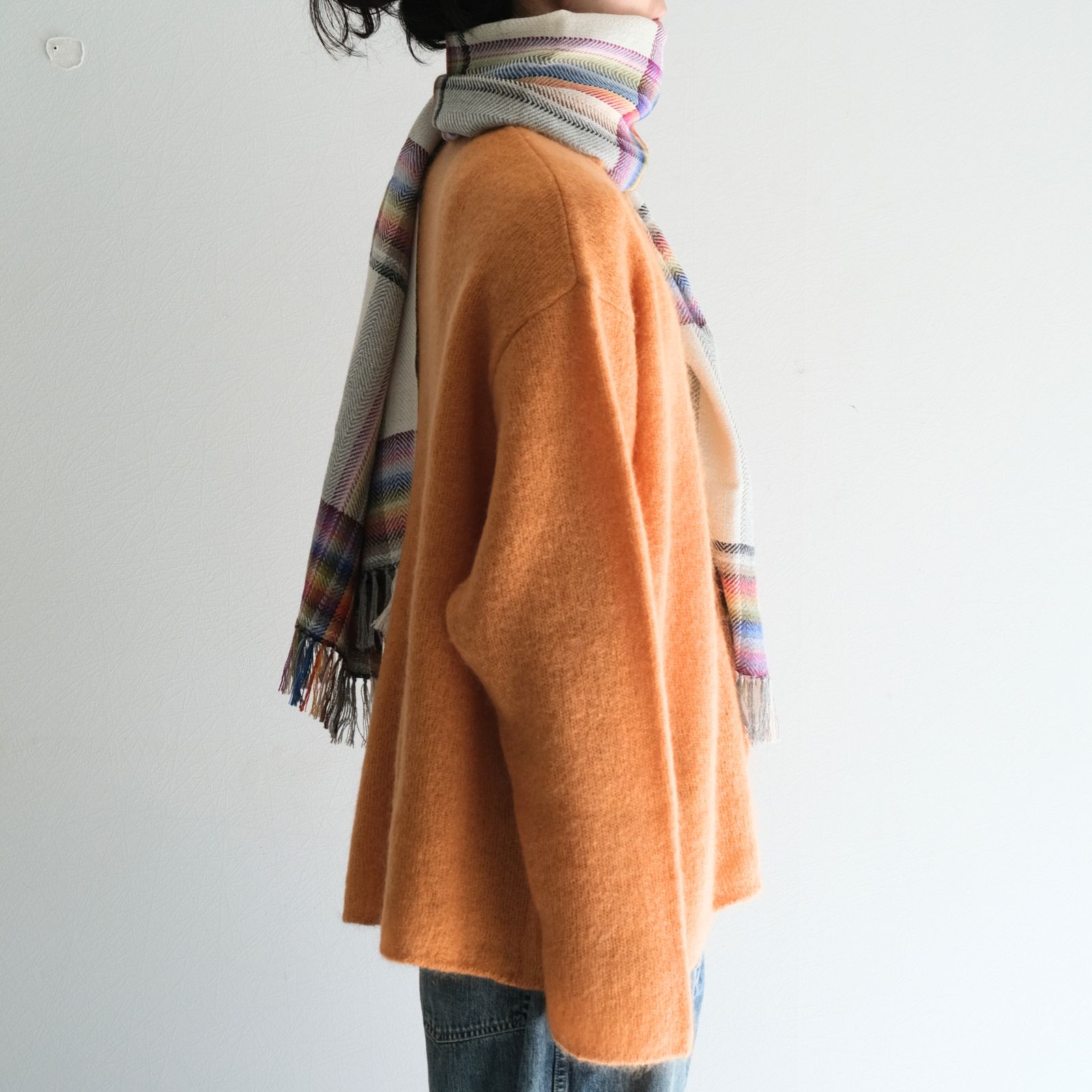 【残り1点】Multi Coloured Scarf（White）