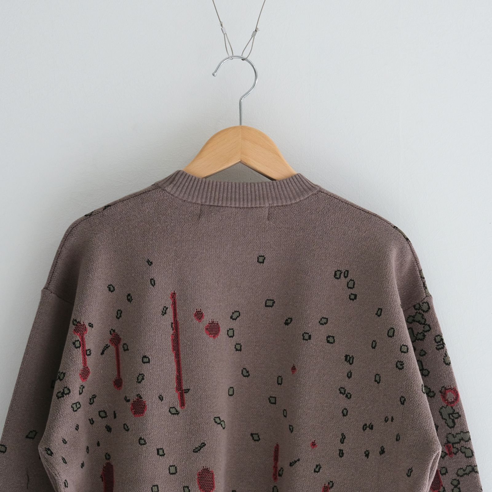 DRIP JACQUARD COTTON CREWNECK SWEATER / セーター / ジャガード織り / ECRU