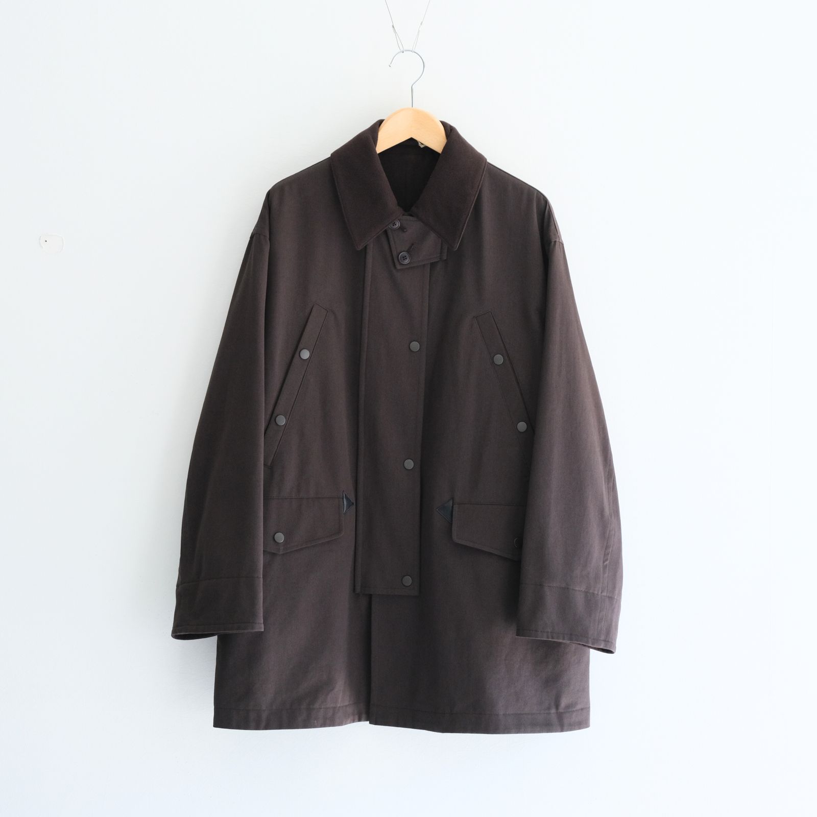 WASHED VINTAGE TWILL MIL-COAT / ジャケット / DARK BROWN