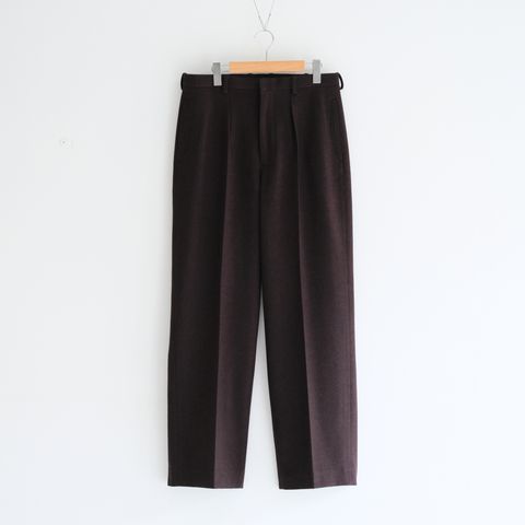 IN TUCK TROUSERS ‐Powder melton‐ / パンツ / トラウザー / メルトン素材 / Red Brown