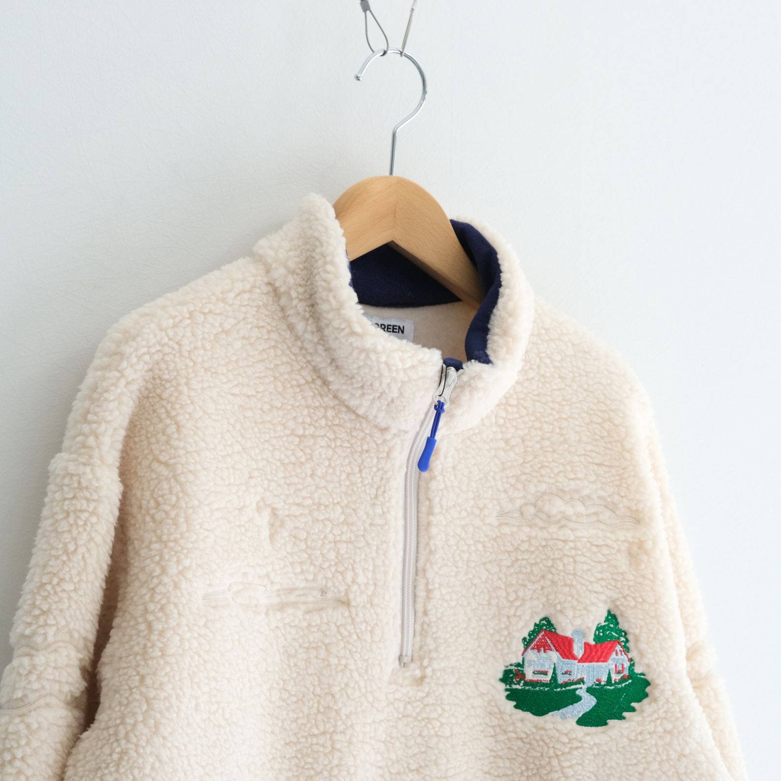 Grass Freece jacket / ジャケット / プルオーバー / フリース / Porlatec / WHITE